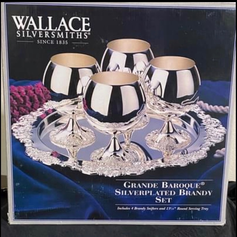 Silver Plated Brandy Snifter Set